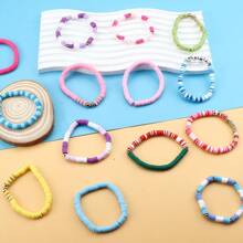 Set de manualidades para hacer pulseras con cuentas de arcilla, incluye 4800 cuentas de arcilla polimérica tipo "preppy" con encantos para hacer joyas, manualidades DIY de cumpleaños