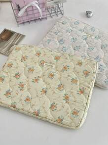 Cute Lingge Embroidered Bow Tablet Bag Laptop Bag Compatible With Macbook Full Of Girl Hearts