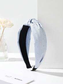 1 Peça Faixa de Cabelo de Tecido com Borda Larga e Cristais Brilhantes Torcidos, Faixa de Cabelo para Mulheres, Acessórios de Cabelo, Diadema, Aro de Cabelo