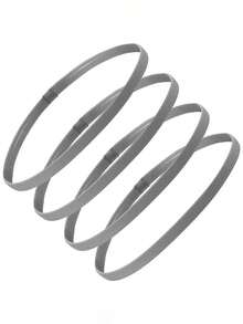 4 件弹性防滑吸汗运动头带，男士度假配饰，足球头带，男士配饰 - 灰色 - 查看 1