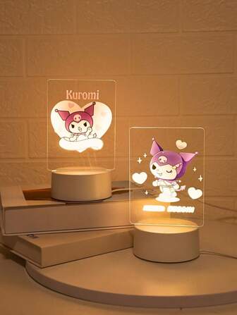 Sanrio 1 st. Kuromi Creatief Patroon LED Nachtlampje, Vakantiecadeau, Creatieve Slaapkamerlamp, Woondecoratie Bureaulamp, Decoratieve Nieuwigheid Nachtlampje - USB-aangedreven