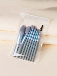 8pcs Makeup Brush Set With Portable Case Professional For Blush Highlighter Eyeshadow Powder Concealer Eyebrow Blending Gift For Makeup Beginner Artist Random Color