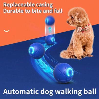 Interactive Dog Ball, Small/Medium Dog Automatic Moving Electric Ball Toy, Ideal Gift For Owners Of Interactive Ball Dogs, Please Observe Product Size Carefully Before Purchase, Hard Plastic Material, May Produce Noise When In Contact With Ground, Which Is Normal