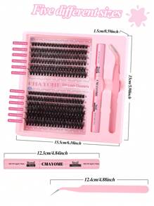 240 szt. pojedynczych rzęs typu D Curl z klejem i uszczelnieniem, miękkie i naturalnie wyglądające, puszyste sztuczne rzęsy do codziennego noszenia, gęste, powiększające oczy, zestaw do przedłużania rzęs, 40D + 50D + 60D / 60D + 80D + 100D, tacka na rzęsy w różnych stylach do makijażu, na imprezy, wesele, podróże, zestaw do kępek rzęs o mieszanej długości 10-16 mm, rzęsy, sztuczne rzęsy