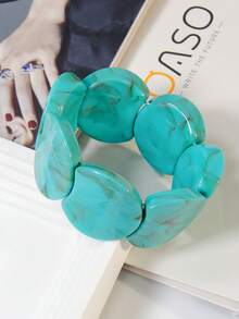 1 件波西米亚彩色弹性手链，女士海滩度假休闲派对礼物 - 多彩手鍊 - 查看 26