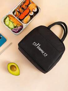 Spersonalizowana torba na lunch z nadrukiem, duża torba bento, izolowana torba na lunch, poręczny aluminiowy worek chłodzący, torba na lunch, torba piknikowa, odpowiednia dla studentów i pracowników umysłowych. Nadaje się do biura, na uniwersytet, do pracy, biznesu, dojazdów do pracy, na zewnątrz, w podróży i na piknik. Świetny prezent dla dziewczyny, przyjaciół, rodziny i rodziców.