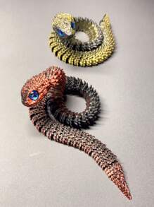 3D Snake Toy With Movable Joints, Lifelike Crawling Animal Snake In Various Colors, Ideal Gift (Eye Color Random)
