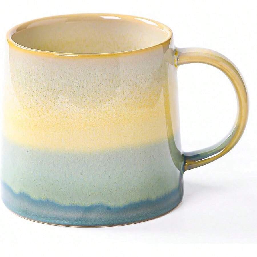Large Ceramic Coffee Mugs, 20 - And Microwave Safe (Blue Green)-Holidaygift - Blue - View 1