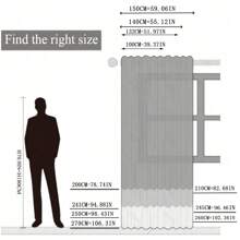 1 Peça Cortina Transparente Simples e Elegante com Bordado em W