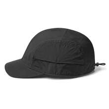 Gorra de béisbol de color sólido de ala corta Ligera de poliéster de secado rápido Cierre de hebilla ajustable Protección solar Ala transpirable - Burdeos - Ver 6