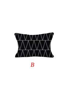 1/2/4 Fundas decorativas de cojín geométricas - Funda de cojín rectangular con patrón moderno para sofá, cama, hogar, exterior, coche (una sola cara, sin relleno de cojín), decoración de otoño, decoración de sala