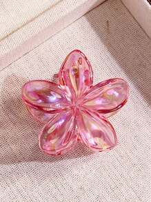 4 Stück Frauen Y2K Blumen-förmige Laser Meerjungfrau Haarclips, Große Größe: 8cm/3,15 Zoll, Rosa/Weiß/Blau/Gelb, leichtes Kunststoff Haarclips, modisch, vielseitig, elegant, minimalistisch, einfarbige Haaraccessoires geeignet für den täglichen Gebrauch, Lässig-Partys, Arbeitswegeverkehr, exklusive Haarstyling zum Hochbinden von Haaren, Dutt, Gesichtwaschen, Baden, Schminken und Kombinieren von Kleidung mit Accessoires, Kopfbedeckungen, Ornamente und Clips, Schul-Valentinstag Haarklammer Haarspangen Haargreifer Haarklammer