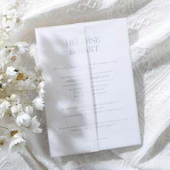 20/30 Packs Luxury Pre-Folded Vellum Jackets For 5x7 Invitations - Vellum Paper 5x7 Jackets - 115GSM Wedding Invitations Wraps - Transparent School Supplies, Back To School
