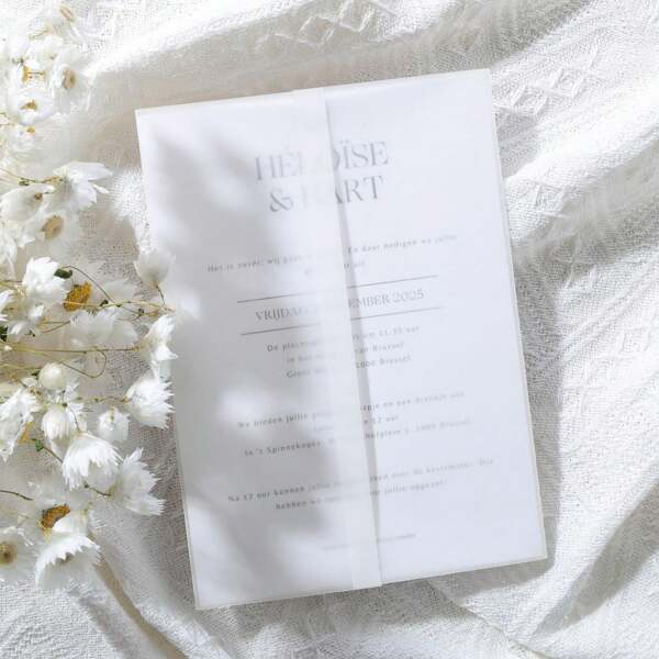 20/30 Packs Luxury Pre-Folded Vellum Jackets For 5x7 Invitations - Vellum Paper 5x7 Jackets - 115GSM Wedding Invitations Wraps - Transparent School Supplies, Back To School