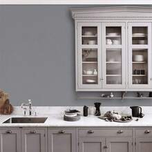 1 Cuộn Giấy Dán Tường Tự Dính Màu Trơn Mờ, Chất Liệu Vinyl, Thích Hợp Cho Phòng Khách, Tường Nhấn Phòng Ngủ, Trang Trí Nhà Cửa, Kệ Sách, Bàn Ăn, Trang Trí Tủ, Cải Tạo Nhà Bếp, Có Thể Dùng Để Trang Trí Phòng, Giấy Dán Tường, Trang Trí Phòng, Trang Trí Tường - Xám - Xem 6