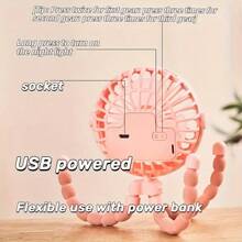 Tragbarer Oktopus Ventilator. Kann aufgehängt oder als Handventilator aufgestellt werden. USB betrieben, dreistufige Einstellung, lange Akkulaufzeit, leicht und tragbar. Kann mit verschiedenen Stativhalterungen kombiniert werden, um unterschiedliche Looks zu schaffen. Geeignet für Büros, Outdoor-Reisen, Schreibtische, Kinderwagen, Handgeräte und andere Orte. Ein Muss für Sommerlager, Schulanfang, Camping, Wandern, Büro-Kühlung und kühle Sommerreisen.