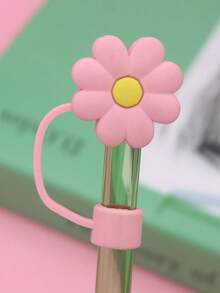 6入組/1入購物,卡通杯形花狀吸管蓋,創意防塵吸管塞,個性化可重複使用吸管帽,暢銷商品 - 彩色 - 查看 17