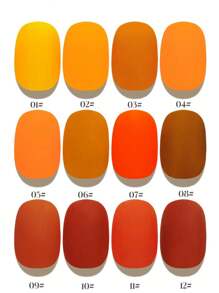 Miss Leia Set de 12 esmaltes de uñas en gel de 15ml con colores de temporada de verano como caramelo, calabaza, blanco, naranja, amarillo y rojo. Esmaltes semipermenentes de alta calidad, curables con luz UV/LED, resistentes y aptos para salones de belleza, uñas DIY, fiestas y regalos para mujeres, adecuados para todo tipo de diseños de arte de uñas y para todas las estaciones.