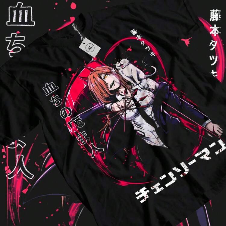 パワーチェンソーマンTシャツ悪魔アニメマンガデンジギフト