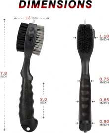 CHAMPKEY PRO Retractable Golf Club Brush | Oversized Brush Head With Soft Rubber Hand Grip &Amp; Retractable Groove Cleaner Golf Brush - Black - View 7