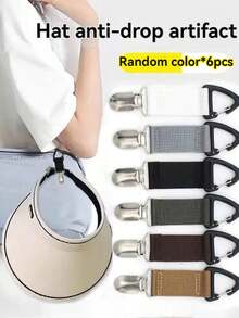 6pcs Outdoor Hat Clip, Suitable For Travel On Bag, Beach Vacation/Cruise Essential Hat Rack, Strong Grip Space Saving Hat Clip, Women/Family Travel Accessories, Summer Essentials - Multicolor - View 9