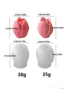3D Tulip Silicone Mold - Floral Candle/Soap/Resin DIY Craft Kit - White - View 14