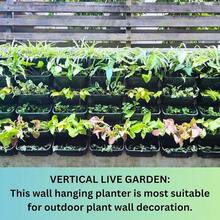 Maceta vertical para jardín, maceta de pared montada para patio y decoración exterior, maceta de plástico verde para plantas, verduras, frutas y hierbas para el balcón, soporte colgante para flores - 8 - Ver 3