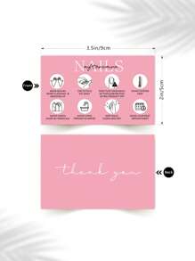 50pcs/Pack, Nail Care Instruction Cards, Suitable For Manicure Salon Customer Care Guide Business Cards,School Supplies,Back To School