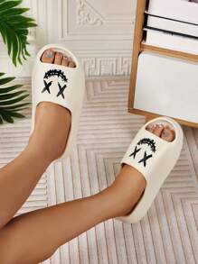 XX Women's Clown Printed Fashion Slippers, Non-Slip Lightweight, Suitable For Casual Indoor, Shower, Outdoor Beach Resort, Couple & Plus Size