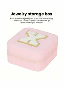 1 pièce Boîte de rangement à bijoux de voyage, cadeau pour femme, mini organiseur à bijoux, support pour colliers et boucles d'oreilles avec miroir, rose, accessoires de voyage essentiels, cadeau pour la fête des mères, pour les vacances à la plage, la collection de salle de bain, la collection de chambre à coucher, cadeau pour la fête des pères