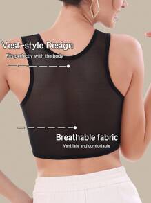 1pc Cosplay Seamless Chest Wrap Bandeau Bra, Breathable Chest Shaping Bra, Summer