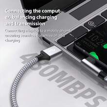 Cáp sạc nhanh USB Type C NNBILI 6A 1/1.5/2/3/5/8m, tương thích với Samsung, camera VR. (Lưu ý: Cáp càng dài thì tốc độ sạc càng chậm. Nếu bạn cần sạc nhanh, vui lòng chọn cáp ngắn hơn. Cáp dài hơn 3 mét không hỗ trợ truyền dữ liệu.) - Nhiều màu - Xem 5