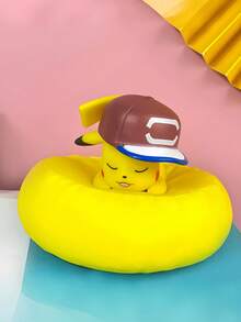 宝可梦超萌软胶皮卡丘睡姿系列车载公仔手工摆件，造型超可爱，汽车装饰必备玩具 - 彩色 - 查看 4