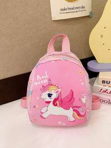 休闲轻便户外粉色独角兽背包，可爱返校紧凑型背包 - 彩色 - 查看 12