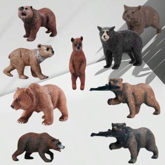 1 stuk Priority Solid Realistisch Wild Bruin Beer Model Plastic Figuren Speelgoedset