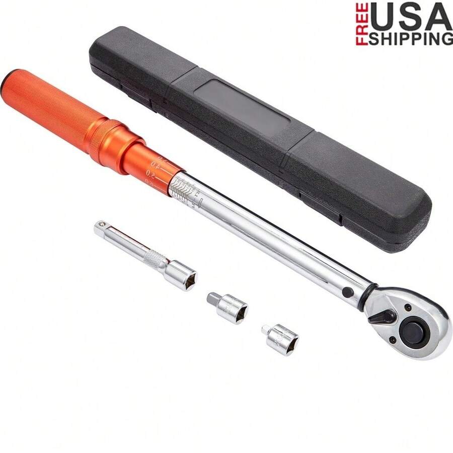 1/2" Drive Click Torque Wrench 10-150ft.Lb 14-204n.M Adjustable Dual-Direction High Precision Mechanical Tool 72-Tooth Ratchet - Multicolor - View 1