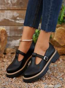 Zapatos de tacón alto tipo Mary Jane, Bailarinas de mujer de pala baja, Mocasines de suela blanda, Zapatos de mujer talla grande, Nuevos Oxfords versátiles de caña baja para primavera/otoño 2025, Zapatos de estilo británico