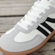 拼色运动鞋 - 拼色休闲运动鞋 - 系带、轻便、软底 - 散步、滑冰、日常穿着 - 女士 - 舒适、时尚、百搭 - 迈向时尚与舒适 - 白灰 - 查看 9