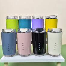 NEW Office Beverage Vacuum Cup Travel Portable Drinking Cup Stainless Steel Vacuum Car Leak Proof Handle Coffee Vacuum Cup Thermal Insulation Cooling Cup