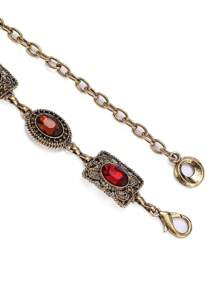 1 pièce Ceinture de robe avec chaîne de taille en métal doré, fashion, rétro, bohème pour femme