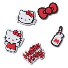 Sanrio 5pcs Cute Cartoon KT Cat Hole Shoe Charms, Travel & Beach Shoes Decor Accessories, Fun DIY Decoration