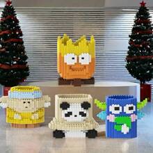 2600 Pieces Of Blue And White Bear Building Set, Suitable For Parties, Office Decoration, Christmas Eve And Christmas Gifts, Festival Gifts