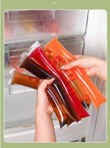 50/100 Stück Eiscremetüten für Gemüse, Fruchtsaft, Fruchtpüree, Speiseeis und Fruchteis, Aufbewahrungstüten die bei niedrigen Temperaturen versiegelt werden können, selbstgemachte Eistüten und Lebensmittelverpackungstüten, Party Küchen Geschenktüten, Wegwerfbare Lutscher-Kühlpacks, zerkleinerte Eiswürfel-Kühlpacks, selbstversiegelnde transparente Lutscher-Kühlpacks