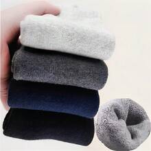 Winter Fashion Kit 6 Men's Women's Thick Wool Thermal Flexible Colorful Socks - Kit 3 (núcleos Sortidas)Feminina - View 7