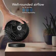 SPHERE Personal Adjustable Fan For Desktop,  Bedside,  Table Top,  Desk,  Black - Multicolor - View 5