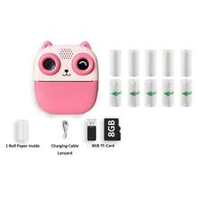 Digital Camera With Printing Function, Portable Multifunctional Photo Printer Camera With Rechargeable 18650 Lithium Battery - Creative Painting And Photography Gift - Multicolor - View 14