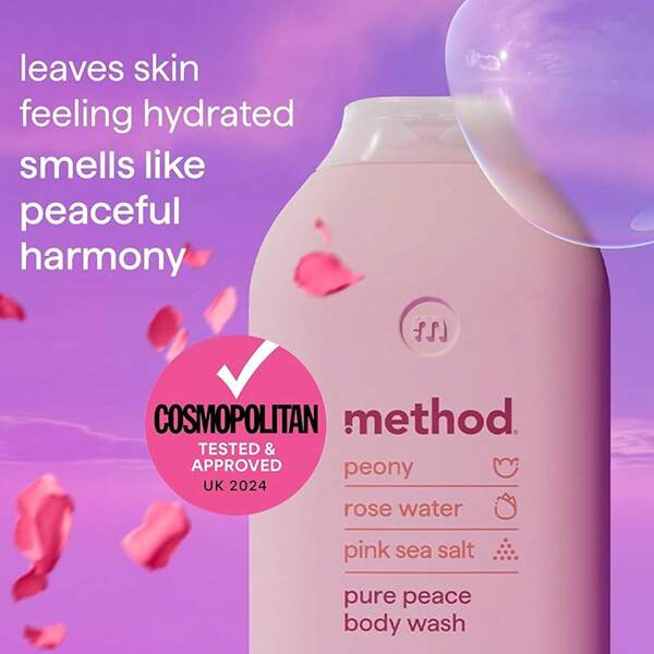 Pure Peace  Shower Gel  Peony  Rose Water And Pink Sea Salt Scent  Pack Of 1  532Ml. 364750