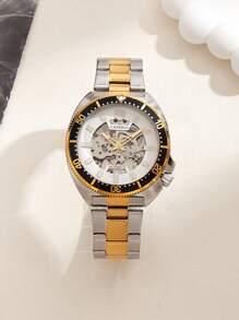 CASIRUI CASIRUI Stainless Steel Band Men's Luxury Automatic Mechanical Watch With Diving Bezel