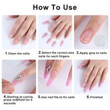 24Pcs Valentines Nails Press On Nails Short Square Fake Nails With Glue Red White Stripe Heart Stick On Nails Romantic Valentines Day False Nails For Women Girls DIY Valentines Nail Decoration - 1 - 查看 7