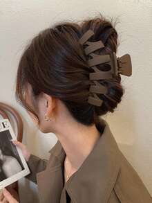 3个/1个大号10.5厘米/4.13英寸黑色、白色、棕色塑料发夹，时尚百搭，优雅别致，适合日常通勤、海滩、马尾辫、发髻、洗脸、化妆等场合，是时尚发饰、美发爪夹、优雅发夹的理想之选，适合休闲、夏季、度假和旅行。 - 彩色 - 查看 13